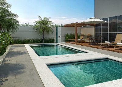 Piscina Adulto e Infantil com Solarium